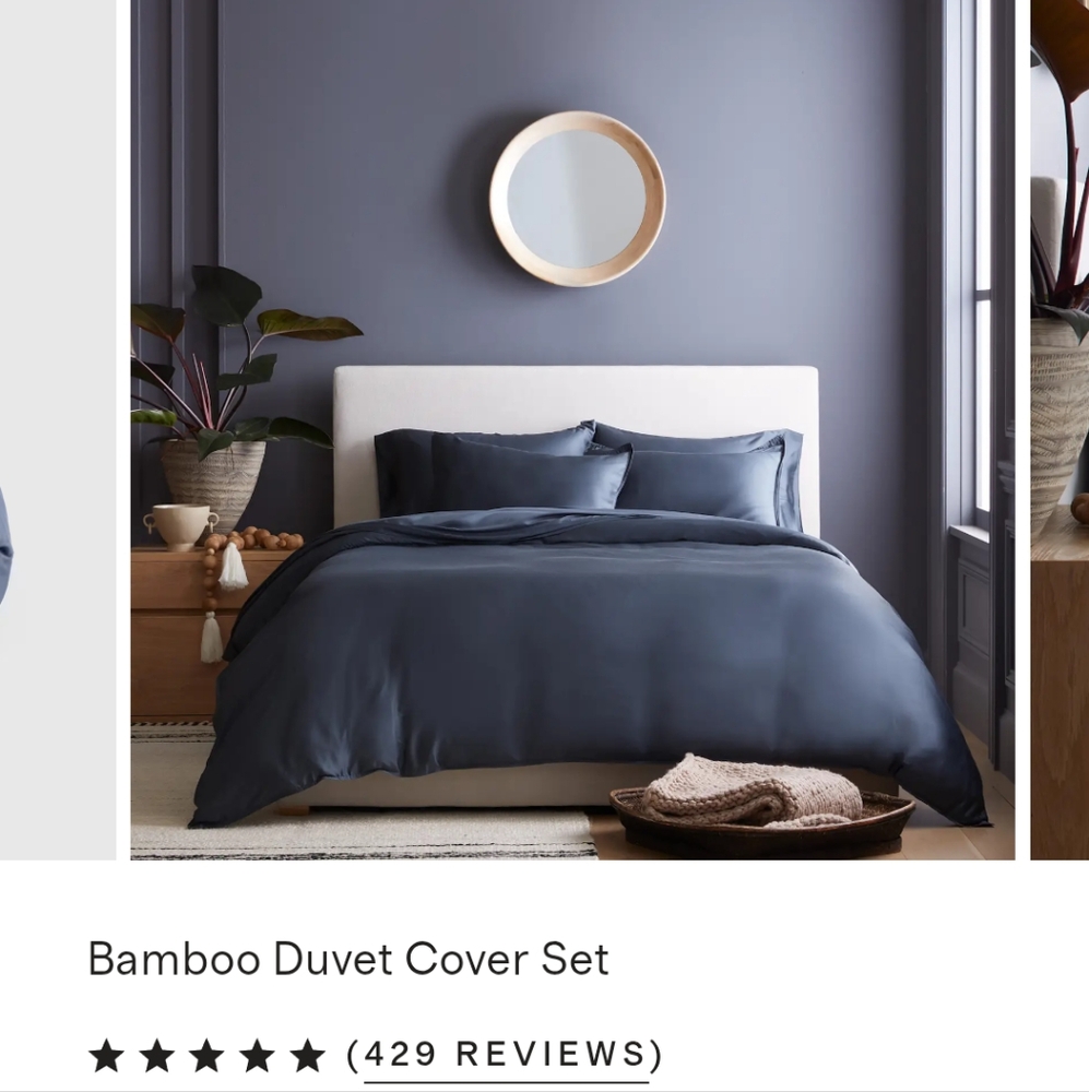 Quince Nightfall Bamboo Duvet Cover Set